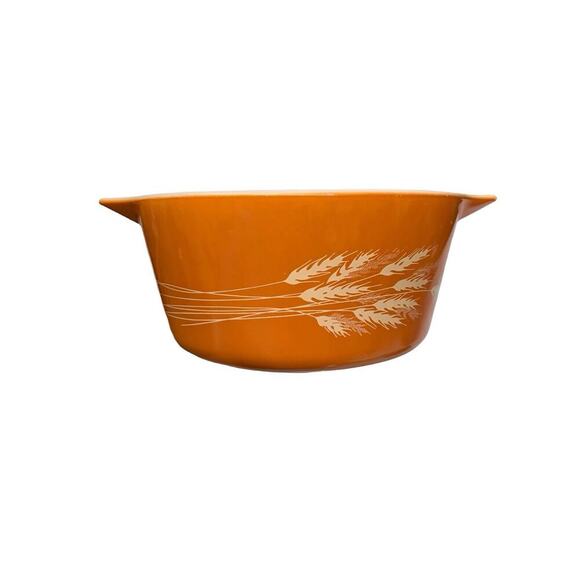 Pyrex Autumn Harvest Wheat Casserole Dish Set of Three 473-B 474-B 475-B - Picture 10 of 14